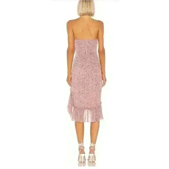 SUPERDOWN Dion Strapless Dress Dusty Rose S - Picture 2 of 5